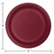 24 Count Burgundy Paper Dessert Plates for Fall Wedding Party Events 7"
